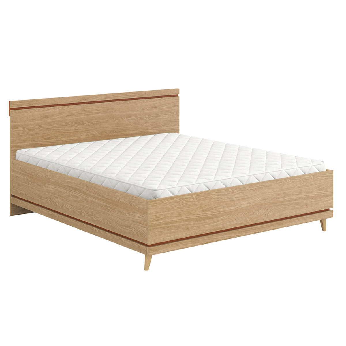 Lit coffre 180x200 sommier inclus Sandy Bois