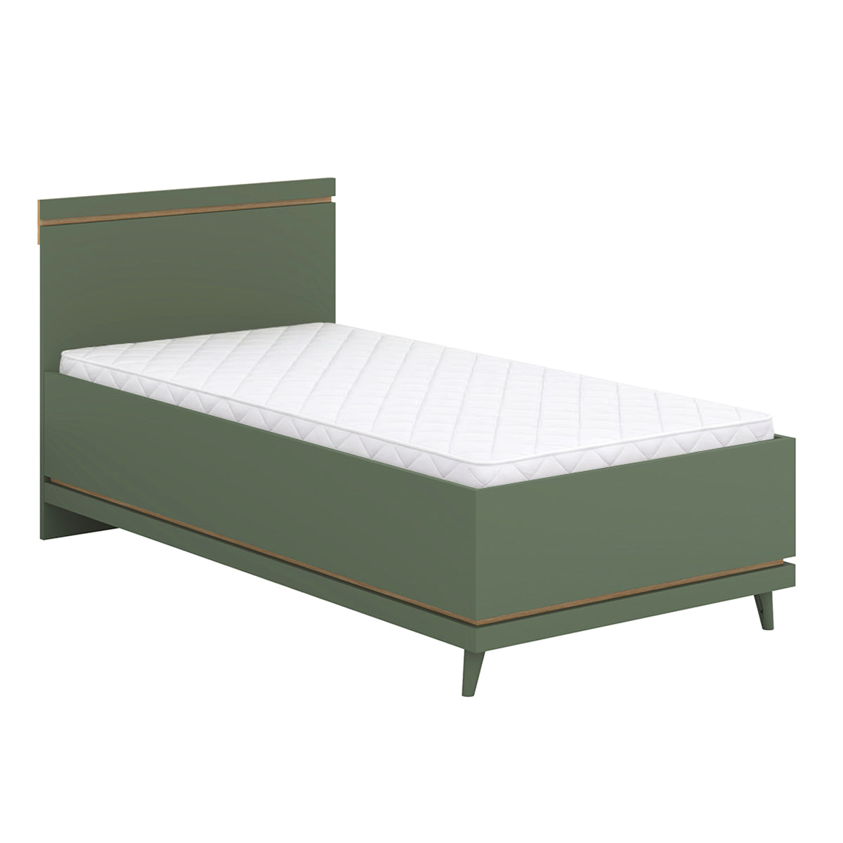 Lit coffre 100x200 sommier inclus Sandy Vert