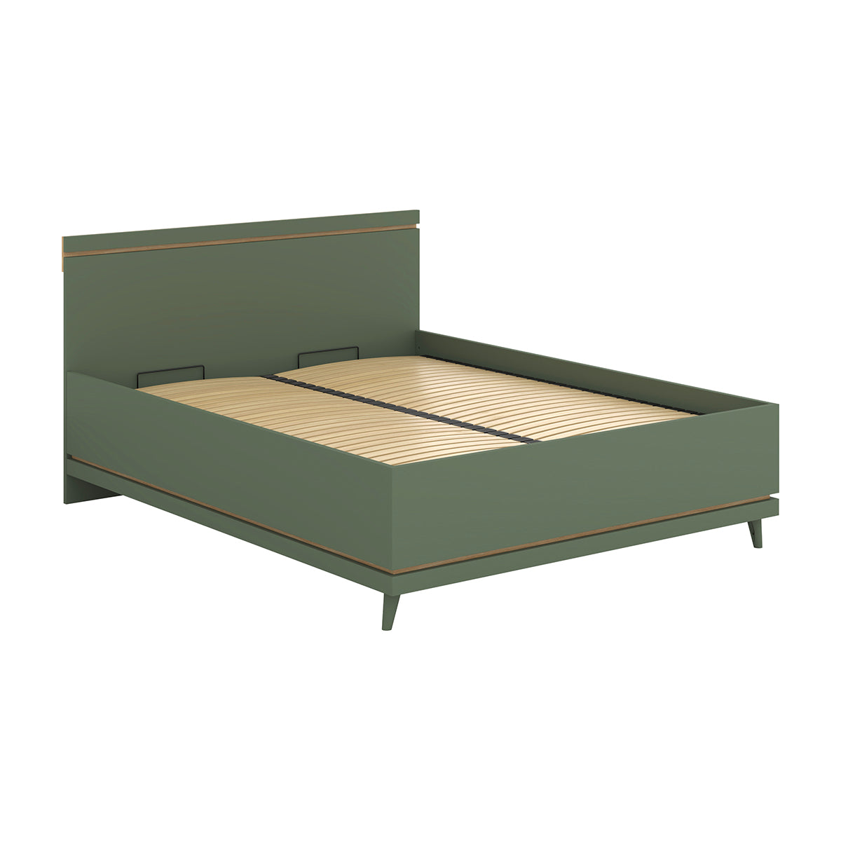 Lit coffre 160x200 sommier inclus Sandy Vert - vue 5