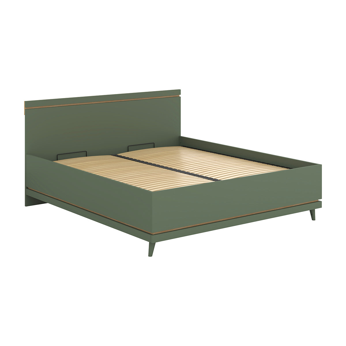 Lit coffre 180x200 sommier inclus Sandy Vert - vue 5