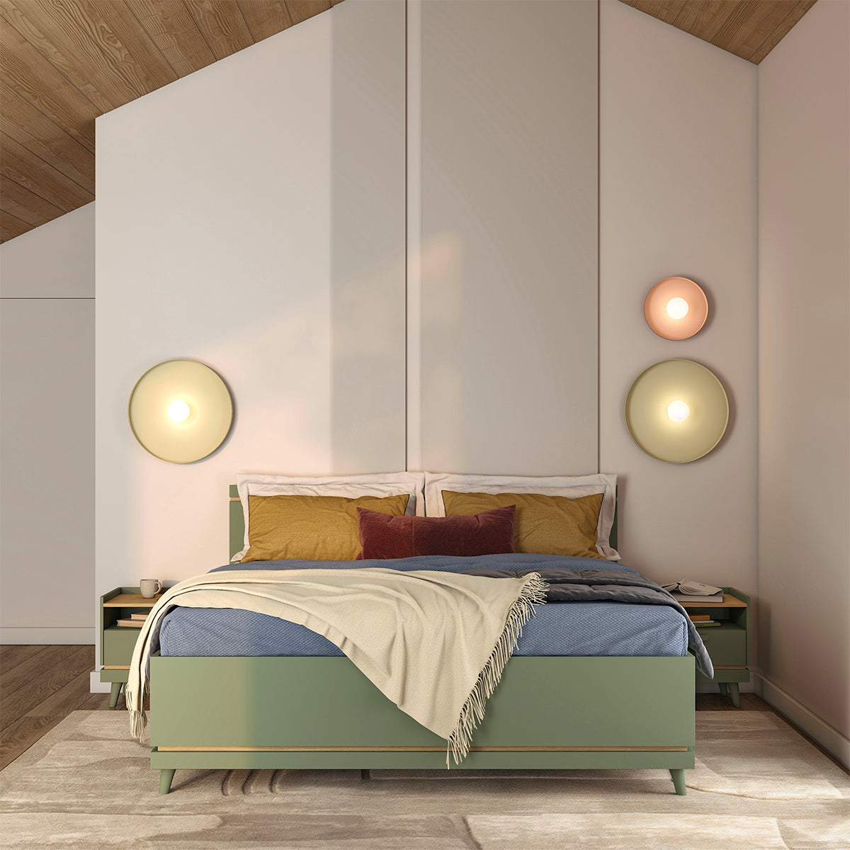 Lit coffre 180x200 sommier inclus Sandy Vert - vue 6