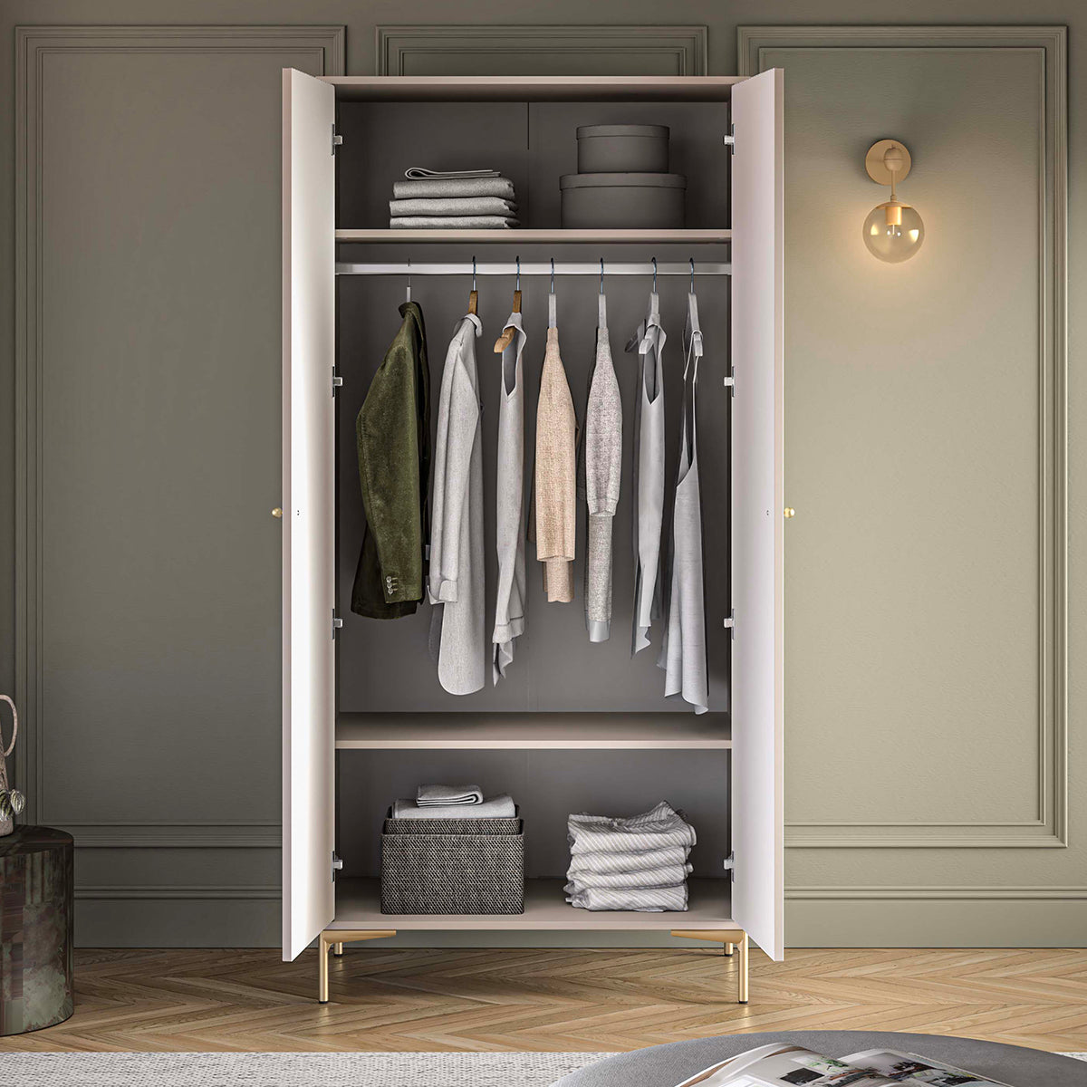 Armoire 2 portes Sélène Cachemire - vue 3