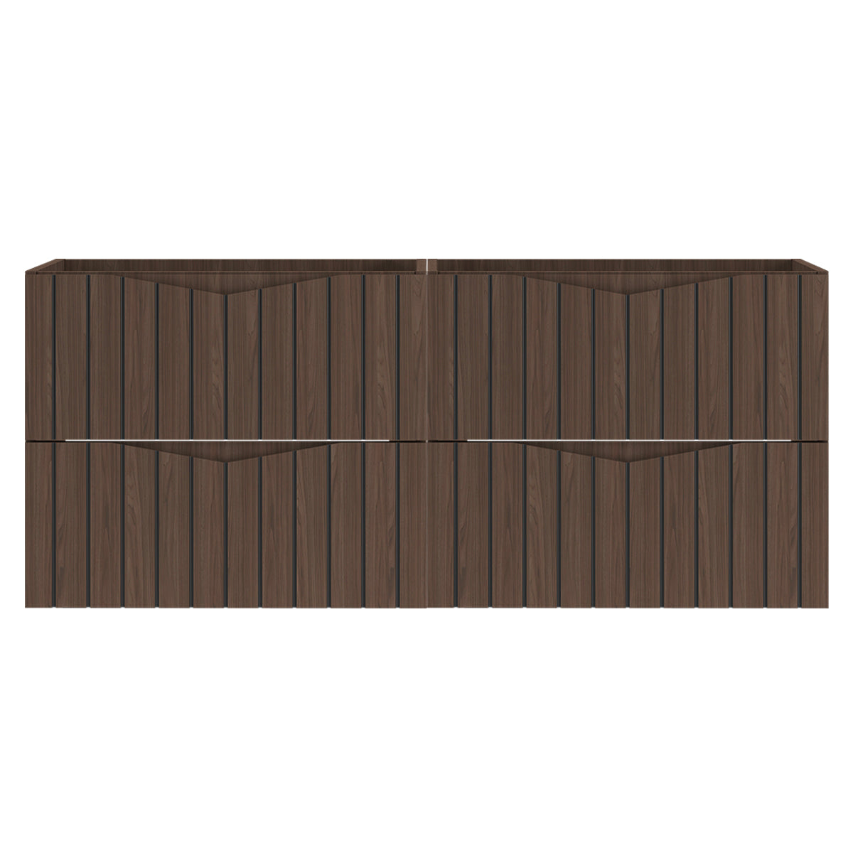 Meuble sous-vasque 120cm Siena bois et noir - vue 2