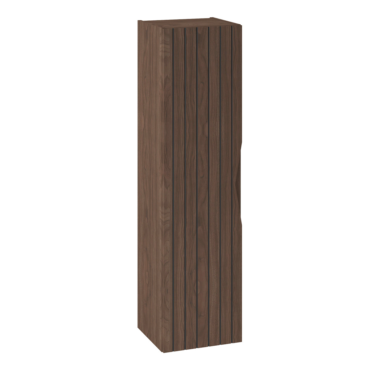 Ensemble meuble simple vasque 80cm 2 niches et colonne Siena bois et noir - vue 5