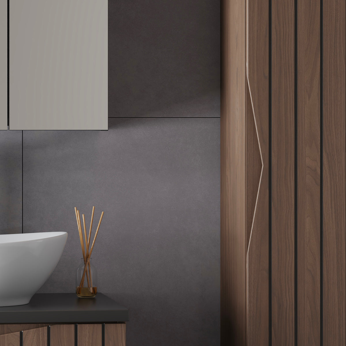 Meuble sous-vasque 60cm Siena bois et noir - vue 6