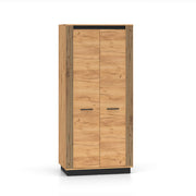 Armoire 2 portes Solal Bois et Noir