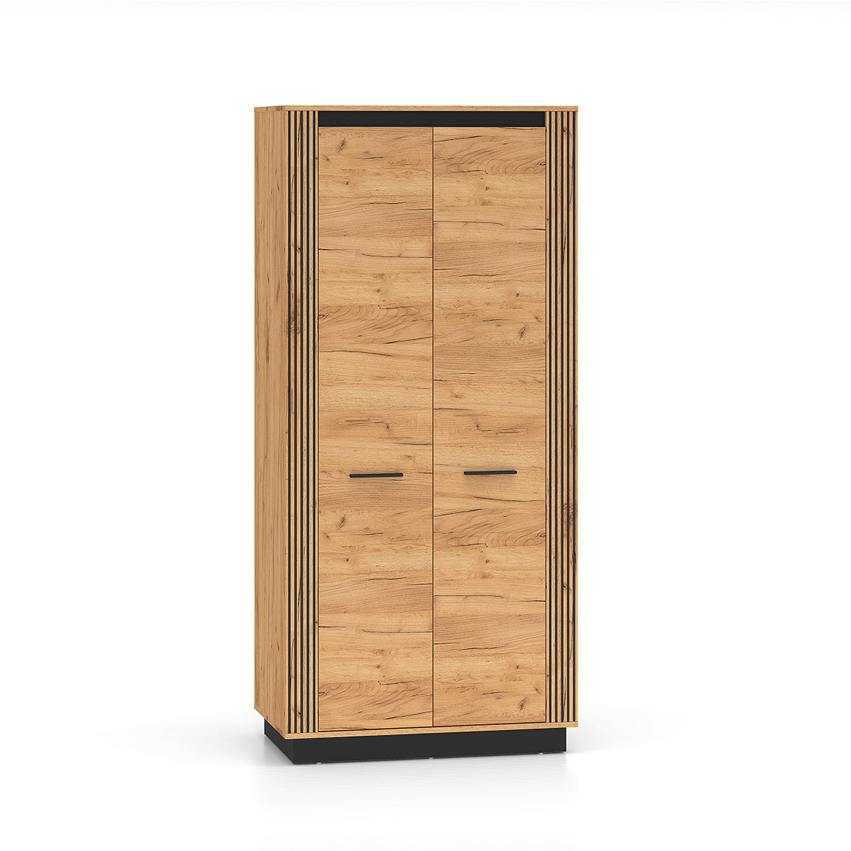 Armoire 2 portes Solal Bois et Noir