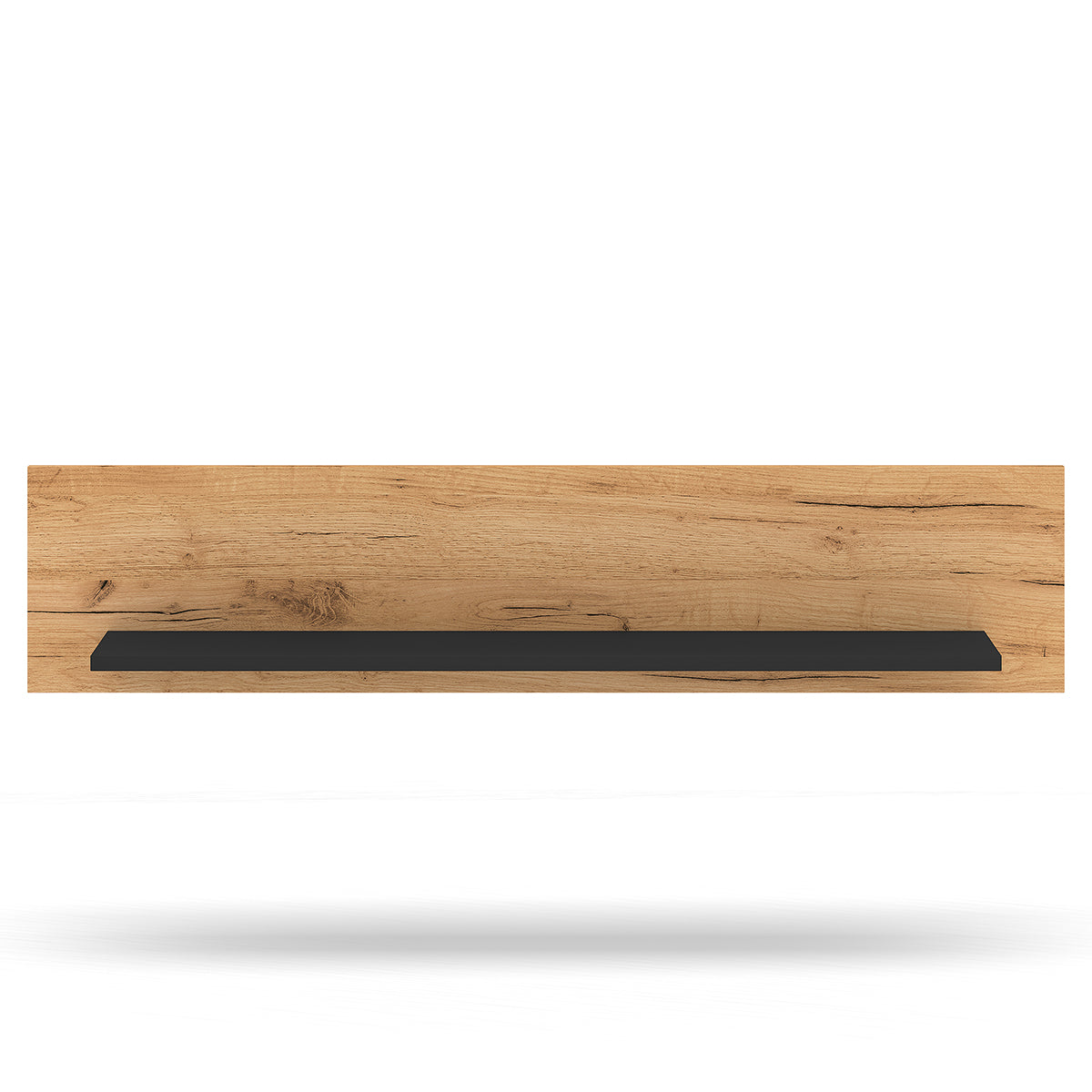 Étagère murale 110cm Solal Bois et Noir - vue 2