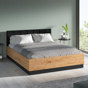 Lit coffre 160x200 sommier inclus Solal Bois et Noir - vue 3