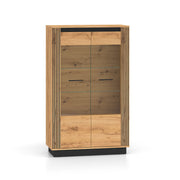 Vaisselier 2 portes Solal Bois et Noir