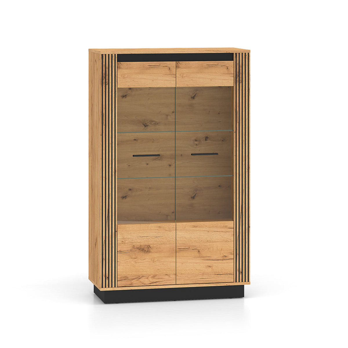Vaisselier 2 portes Solal Bois et Noir