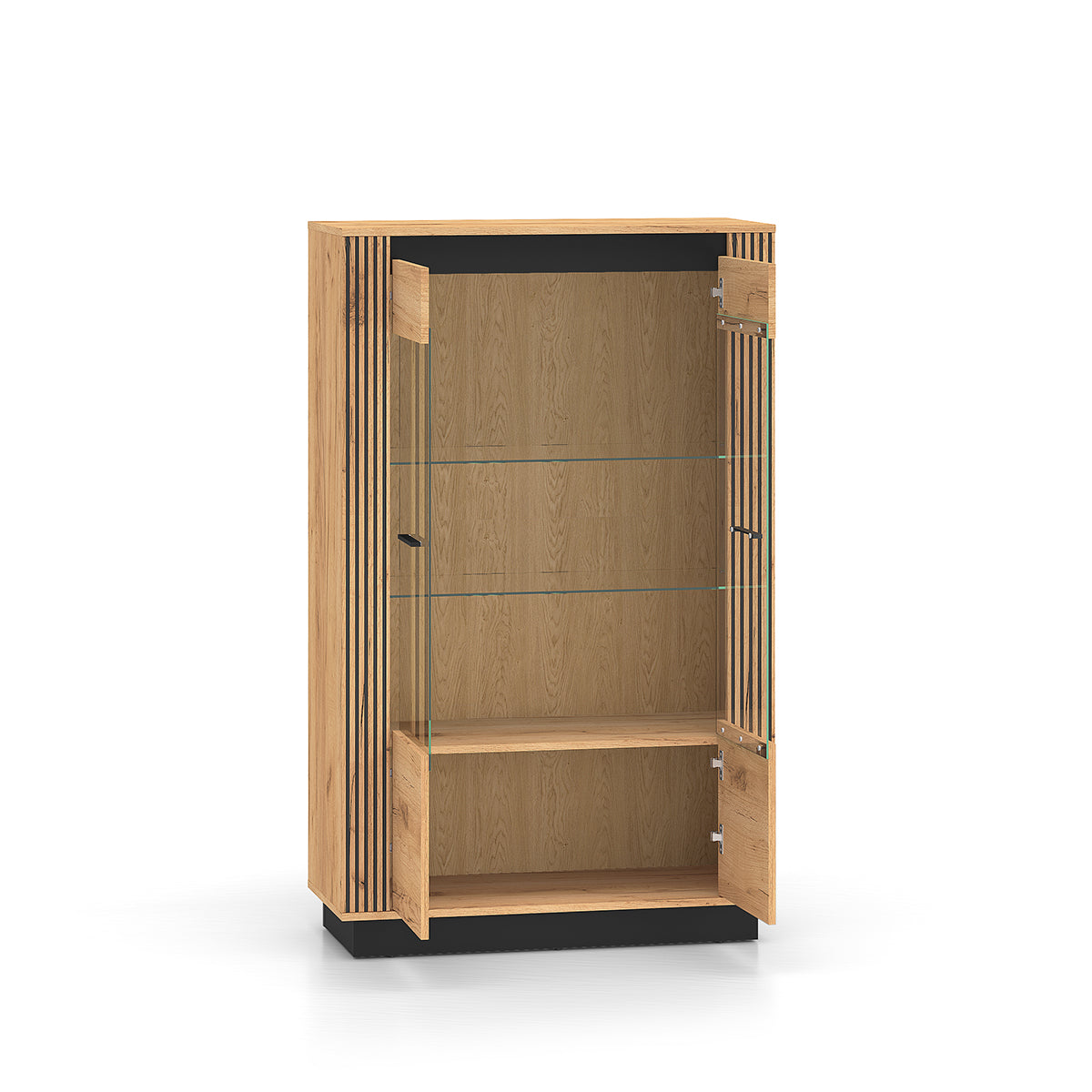 Vaisselier 2 portes Solal Bois et Noir - vue 2