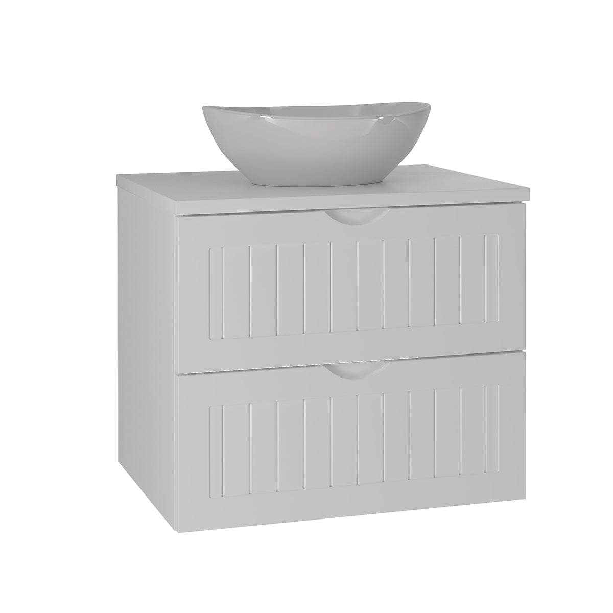 Meuble simple vasque 60cm Soline Blanc