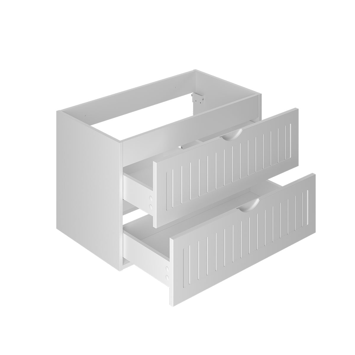 Meuble simple vasque 80cm Soline Blanc - vue 2