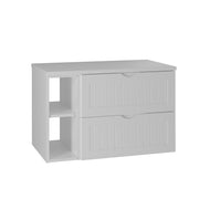 Meuble sous-vasque 80cm 2 niches plan de toilette Soline Blanc