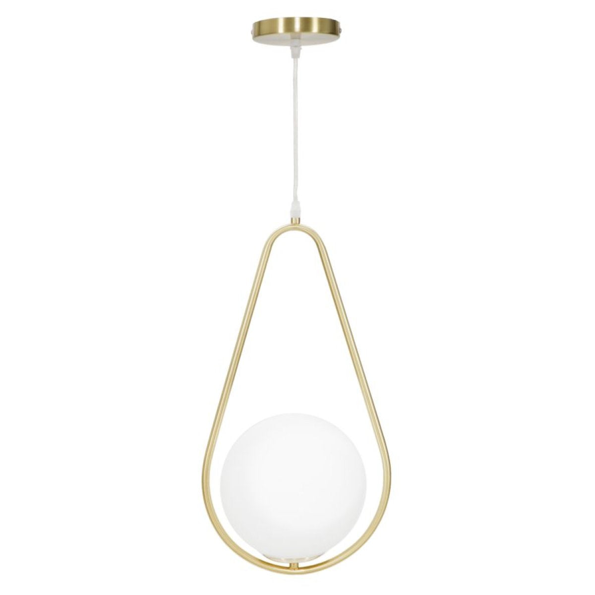 Suspension 1 globe en verre 46 cm Azélie Doré - vue 2