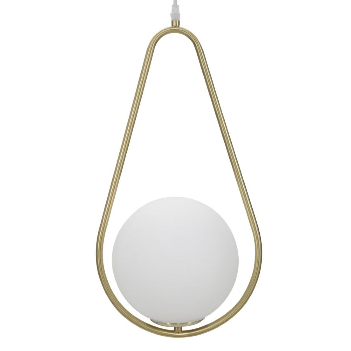 Suspension 1 globe en verre 46 cm Azélie Doré - vue 3