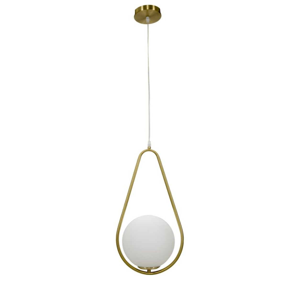 Suspension 1 globe en verre 46 cm Azélie Doré - vue 4