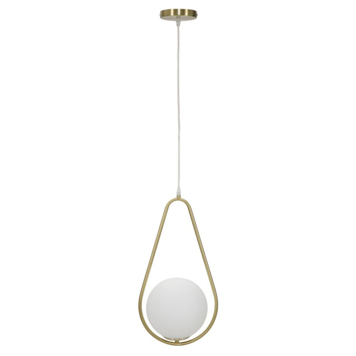 Suspension 1 globe en verre 46 cm Azélie Doré - vue 5