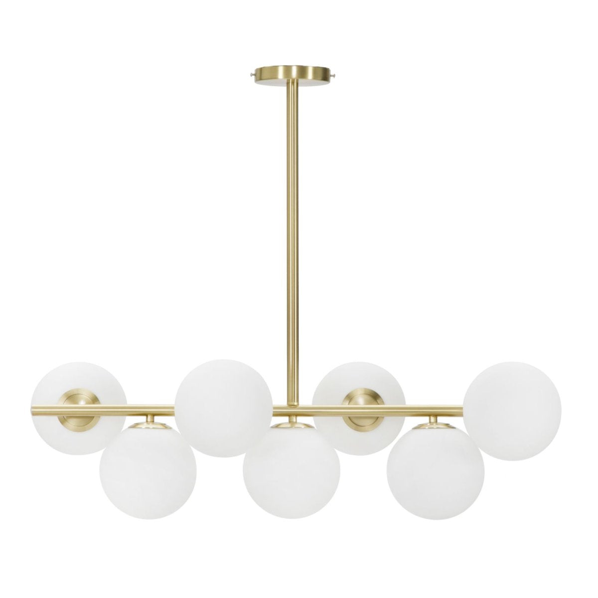 Suspension 7 globes en verre 74 cm Azélie Doré - vue 2