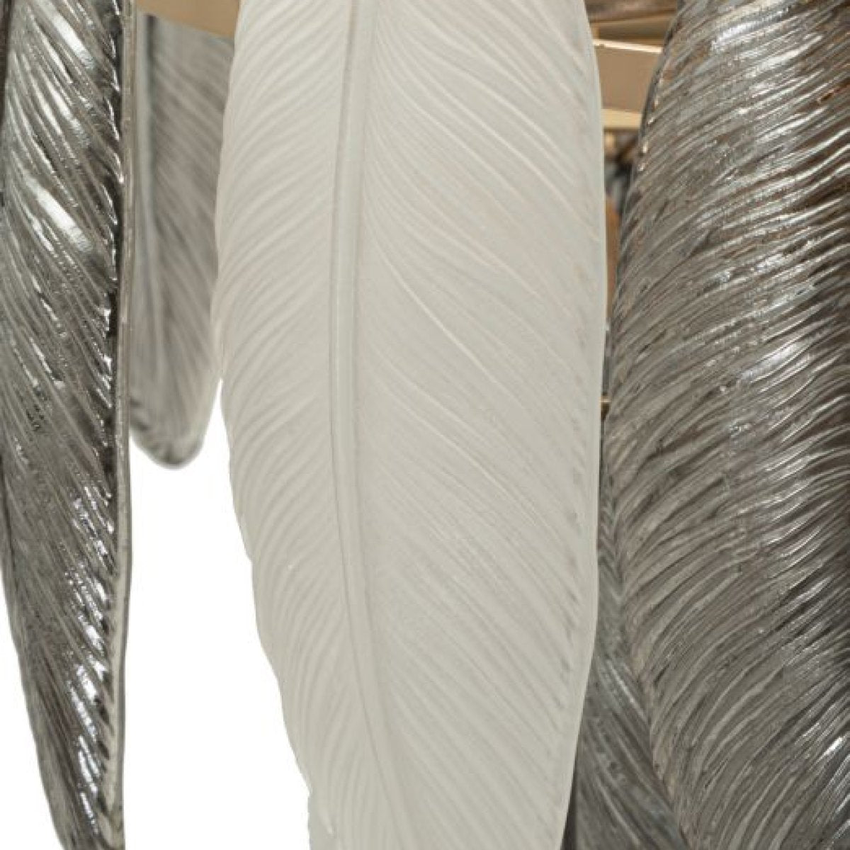 Suspension plume verre et métal Leafy Gris - vue 8