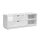 Meuble TV 2 tiroirs 2 niches 156 cm Sven Blanc