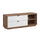 Meuble TV 2 tiroirs 2 niches 156 cm Sven Blanc et Bois