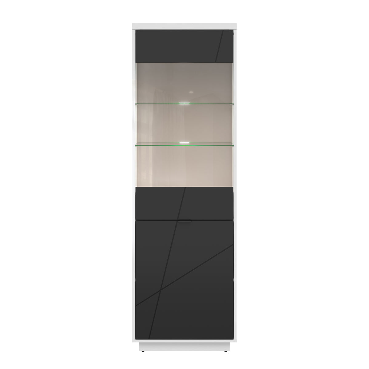 Vitrine 2 portes Sven Noir et Blanc - vue 2