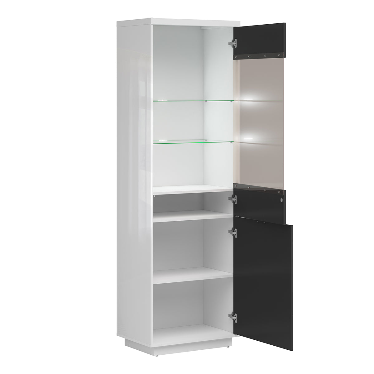 Vitrine 2 portes Sven Noir et Blanc - vue 3