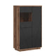 Vitrine 3 portes Sven Noir et Bois