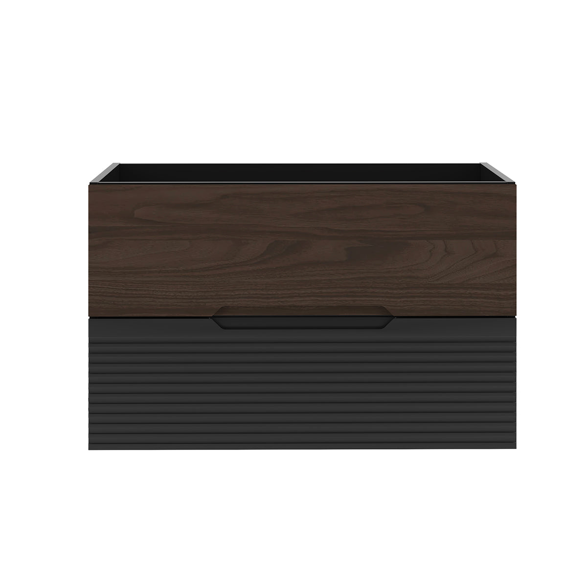 Meuble sous-vasque 80cm Sylla Noir et bois - vue 3