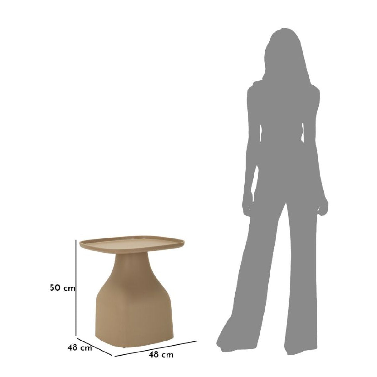 Table basse 50 cm Geni Taupe - vue 8
