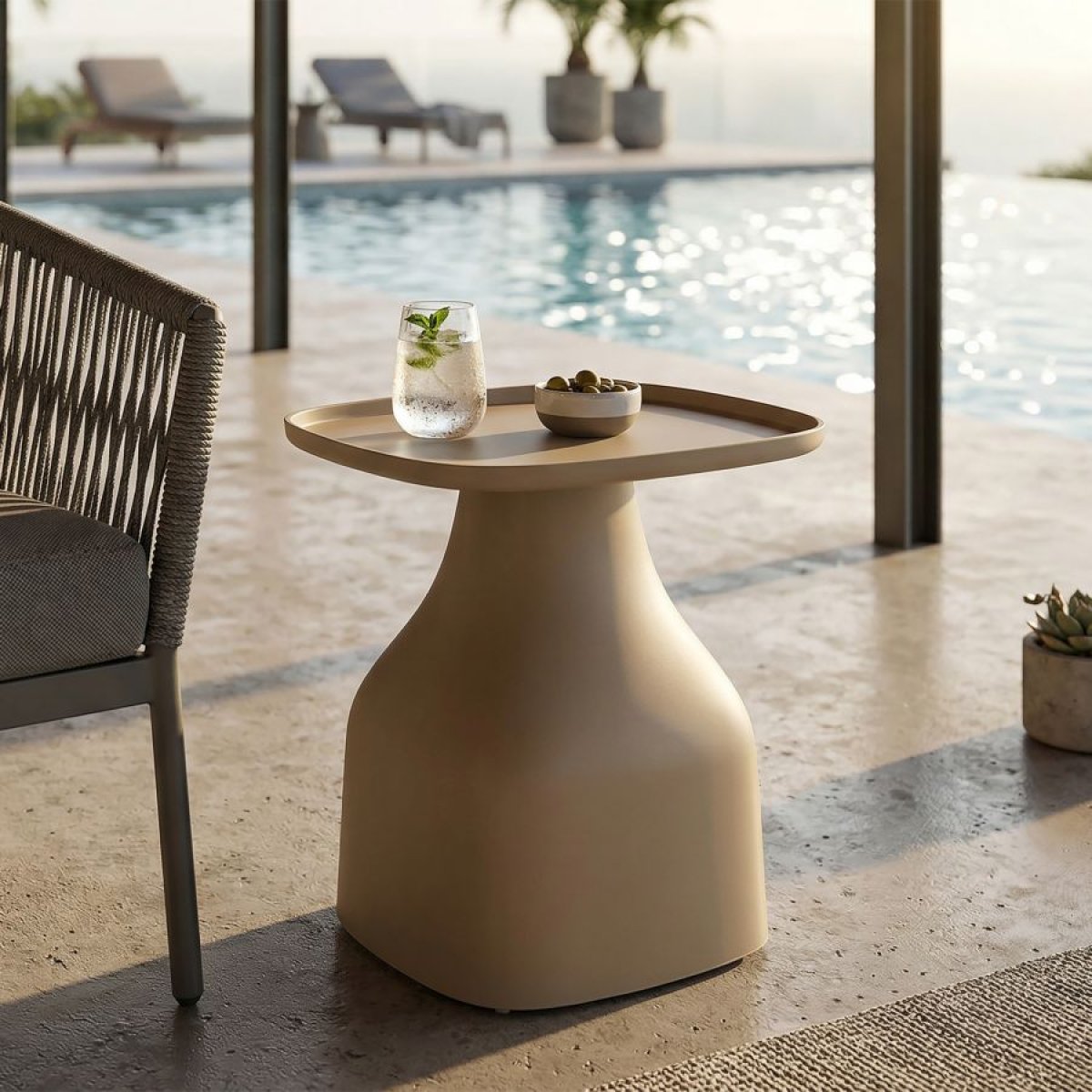 Table basse 50 cm Geni Taupe - vue 4