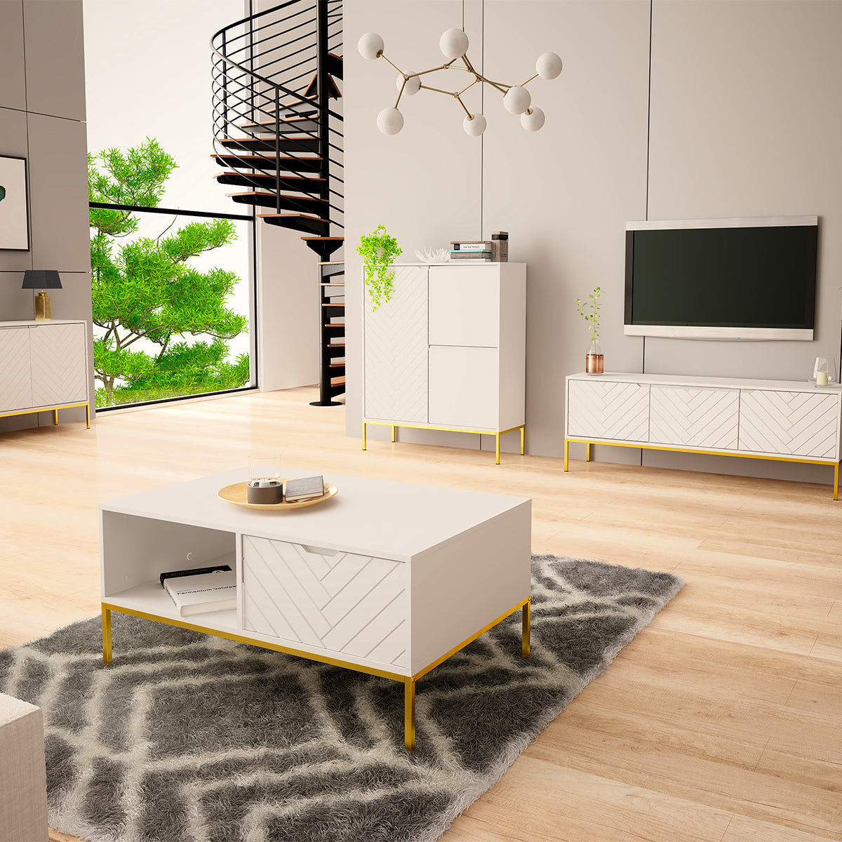 Table basse Daria Blanc - vue 4