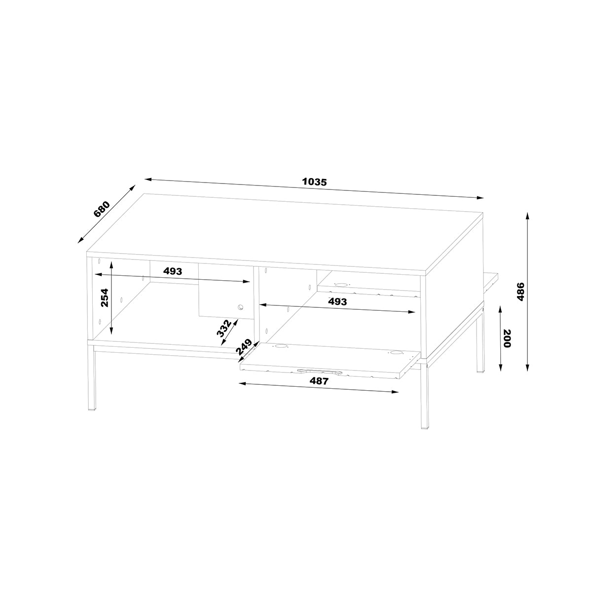 Table basse Daria Blanc - vue 5