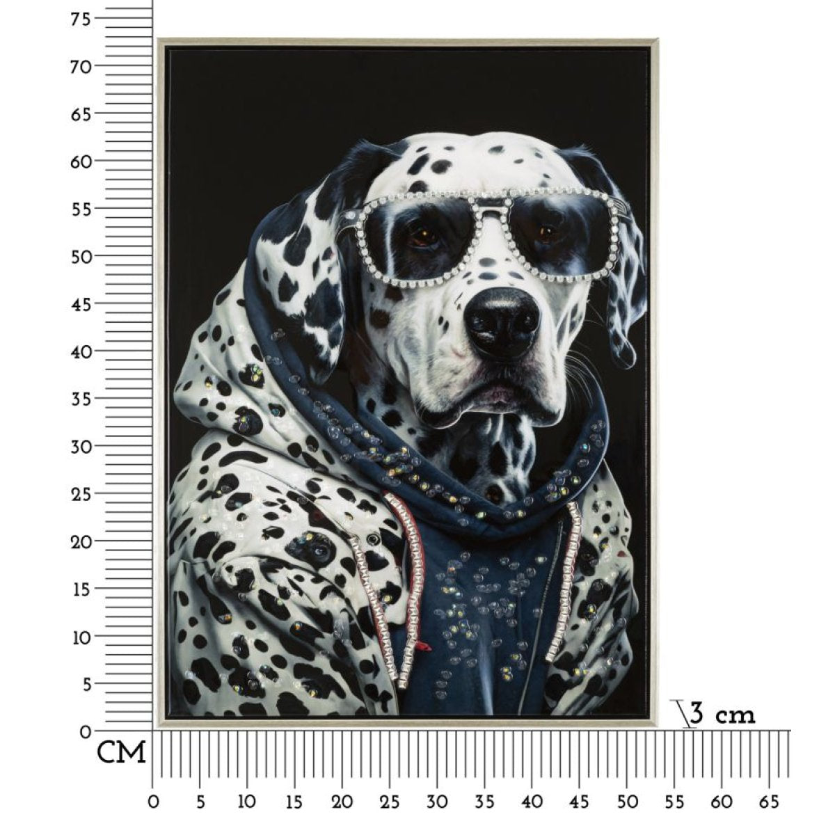 Tableau impression sur toile chien strass 53x73 cm Doggy - vue 7
