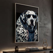 Tableau impression sur toile chien strass 53x73 cm Doggy