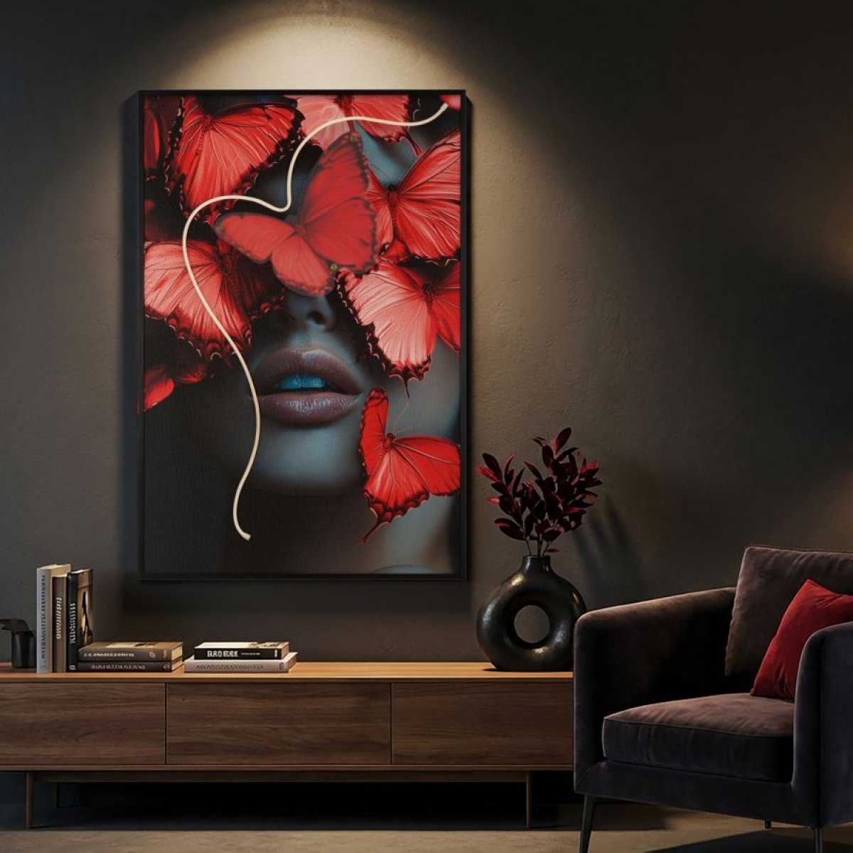 Tableau impression sur toile LED femme 60x90 cm Kofi