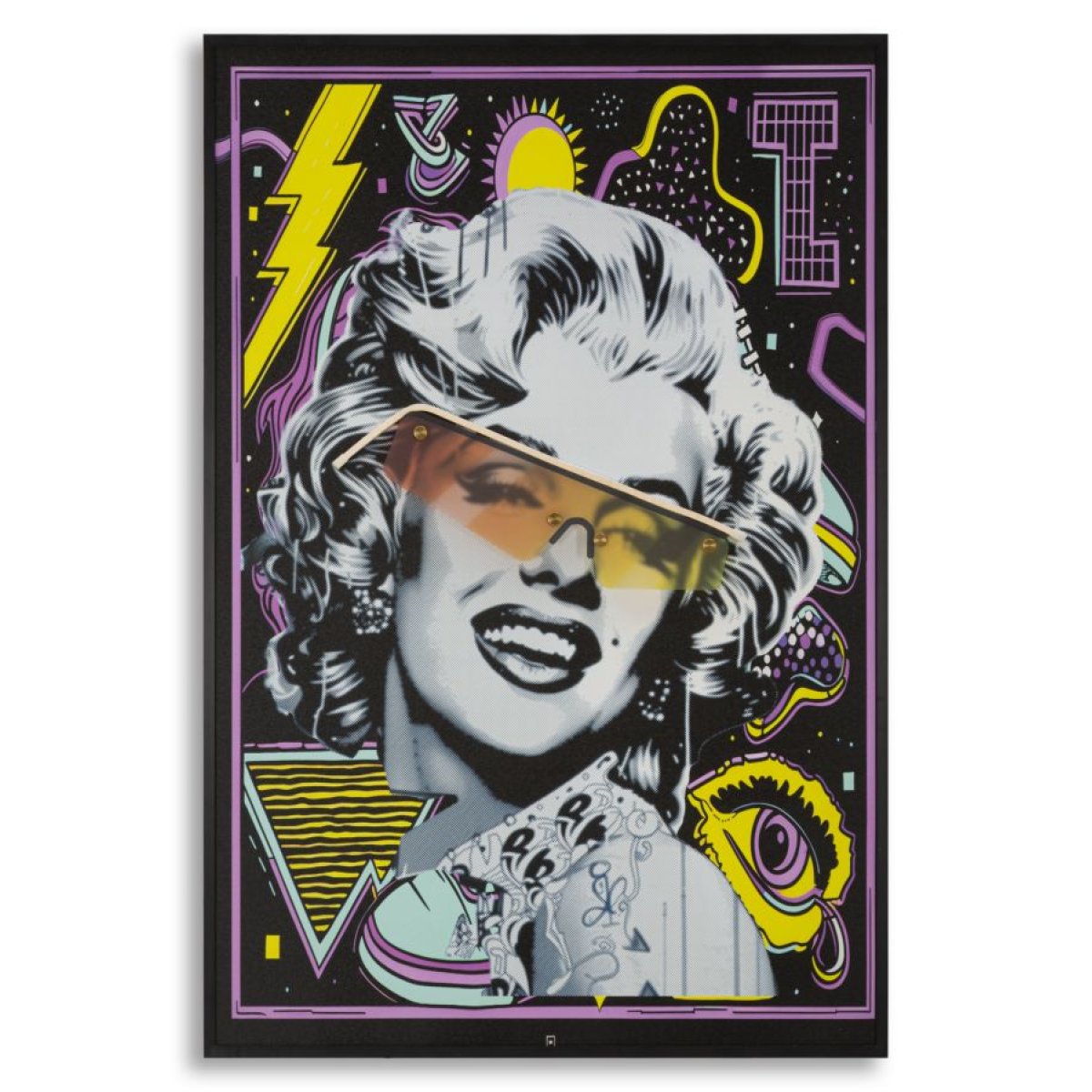 Tableau impression sur toile LED femme 60x90 cm Marilyn - vue 2
