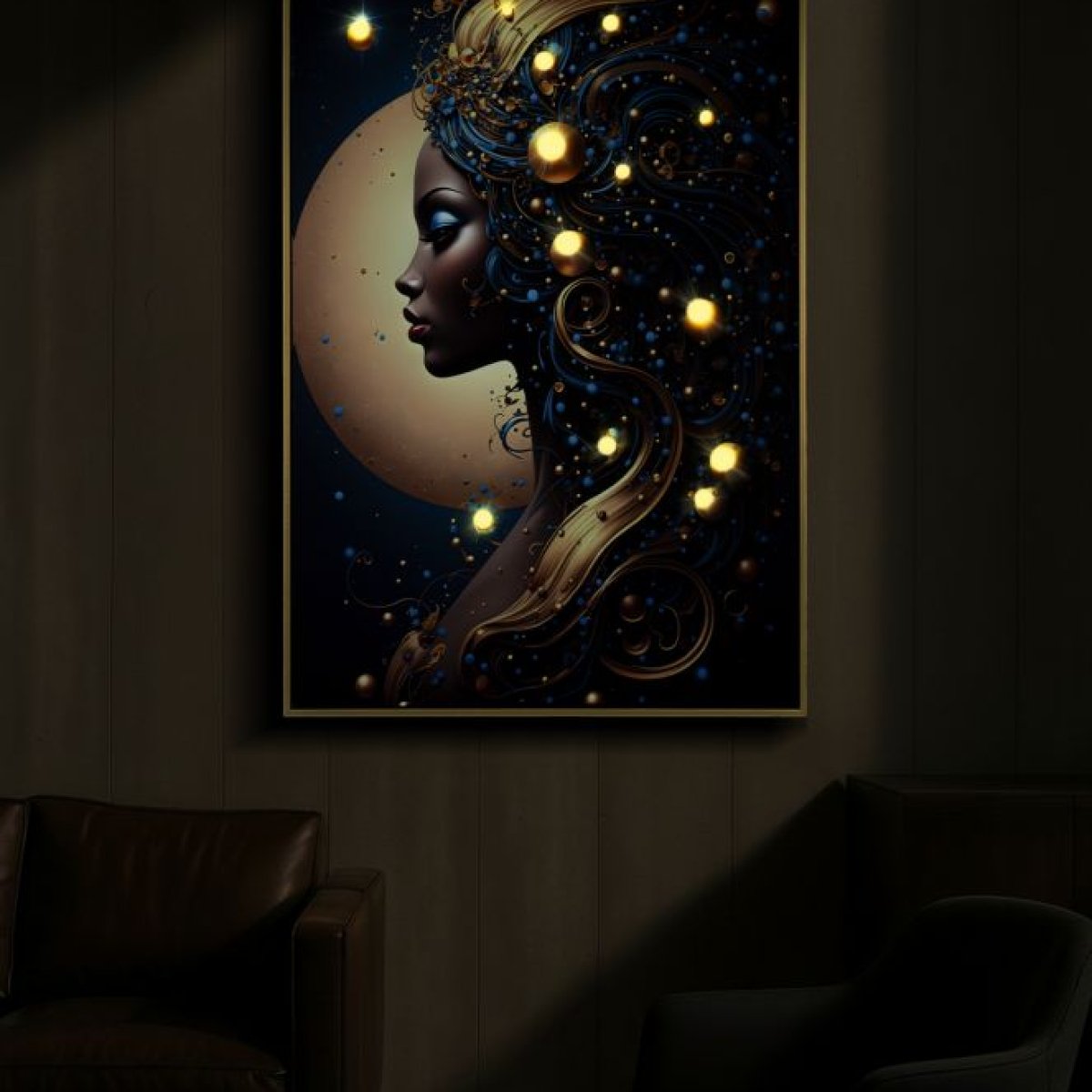 Tableau impression sur toile LED femme 60x90 cm Zola - vue 4