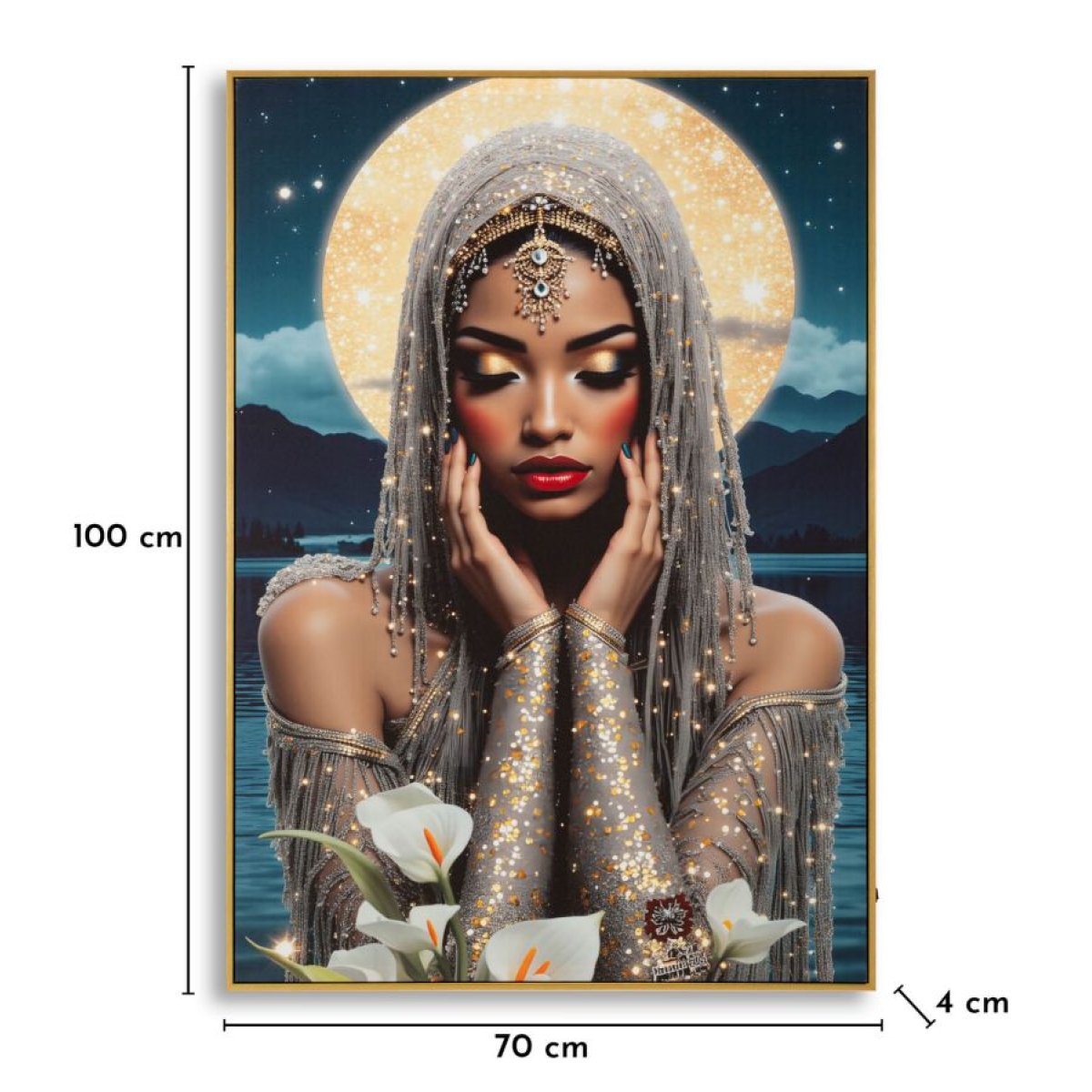Tableau impression sur toile LED femme 70x140 cm Kaya - vue 10