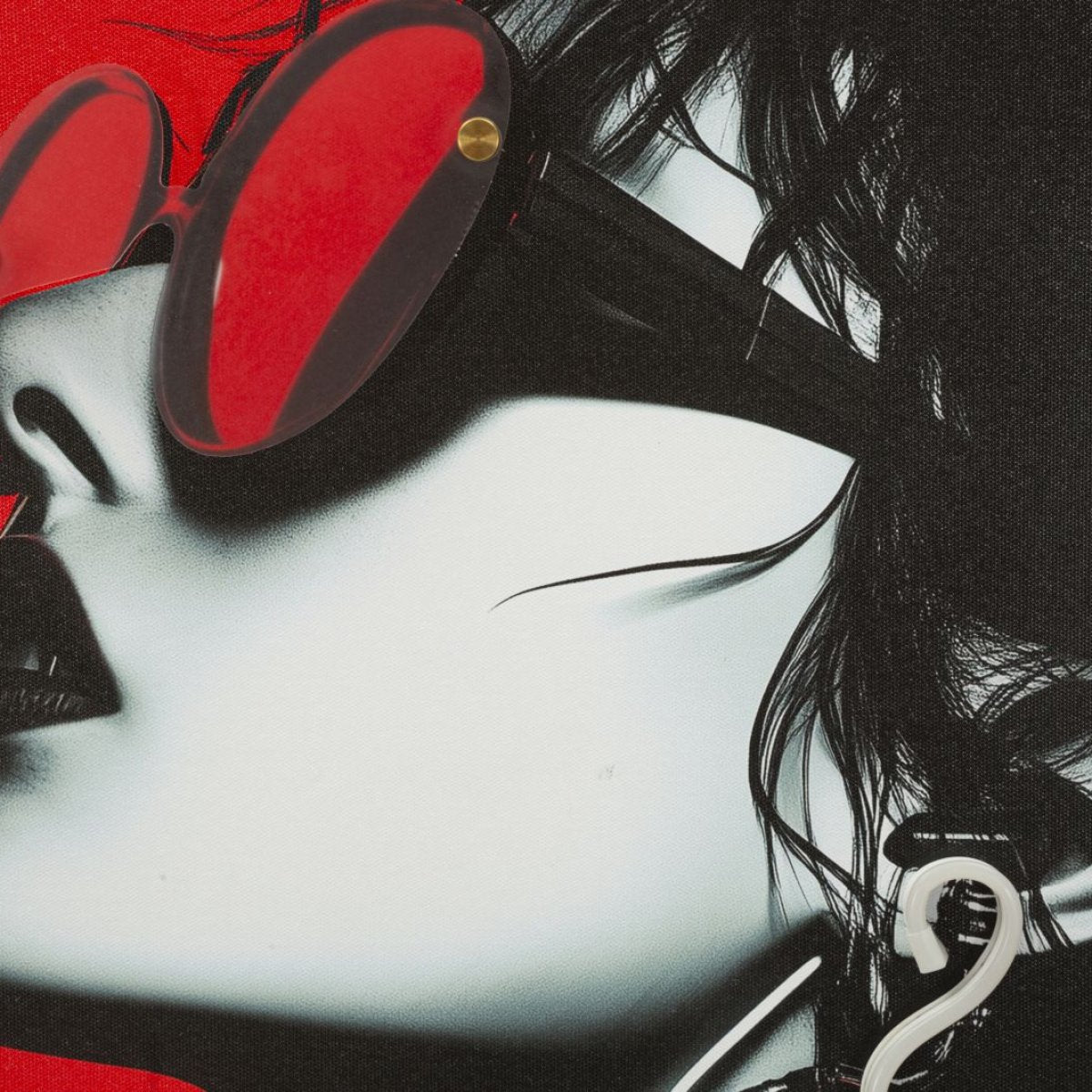 Tableau impression sur toile LED femme lunettes de profil 60x90 cm Emi - vue 7