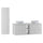 Ensemble meuble double vasque 140cm 2 niches et colonne Tao Blanc