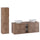 Ensemble meuble double vasque 140cm 2 niches et colonne Tao Bois