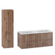 Ensemble meuble double vasque encastrée 120cm et colonne Tao Bois