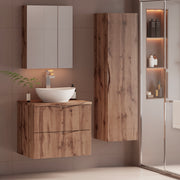 Ensemble meuble simple vasque 60cm et colonne Tao Bois