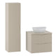 Ensemble meuble simple vasque 60cm et colonne Tao Cachemire