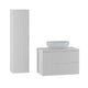 Ensemble meuble simple vasque 80cm et colonne Tao Blanc