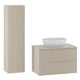 Ensemble meuble simple vasque 80cm et colonne Tao Cachemire