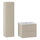 Ensemble meuble simple vasque encastrée 60cm et colonne Tao Cachemire